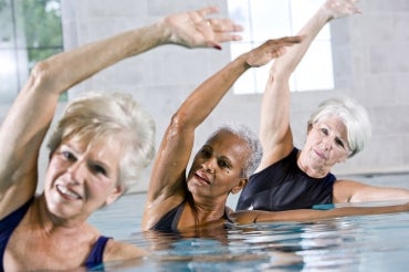 Photo of women doing aquafit