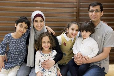 Photo of Eman Hammad and her family