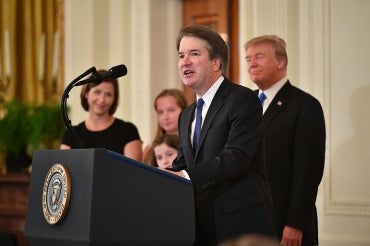 Photo of Trump announcing pick for U.S. Supreme Court