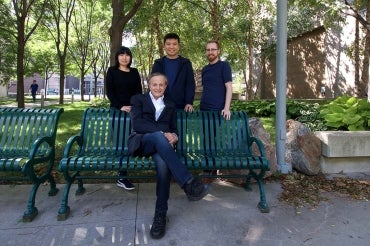 Photo of John Polanyi and team