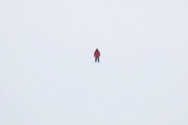 Photo of Matt Young in Antarctica snow