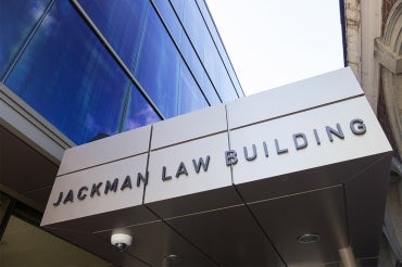 Photo of Jackman Law Building sign