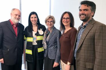 Moderator André Picard with panellists Tania Di Renna, Judith Hunter, Andrea Furlan and Abhimanyu Sud