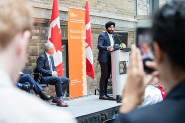 Sandeep Bains speaks at the NGen launch