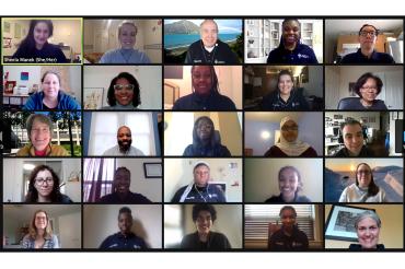 Students and instructors participate in the online launch of the Pursue STEM