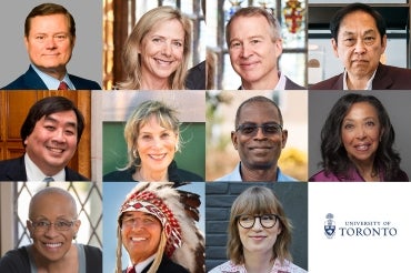headshots of the 11 honorary degree recipients