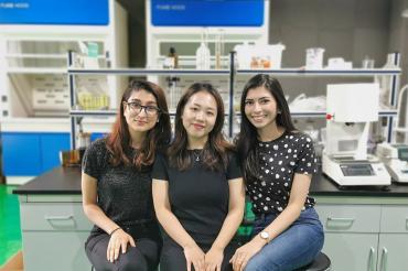 Portrait of Kritika Tyagi, Chang Dong and Nuha Siddiqui