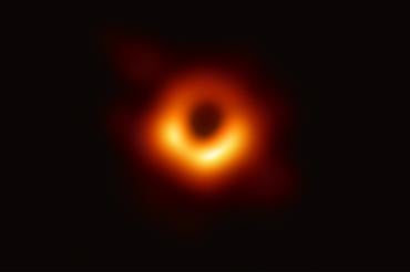 Photo of a black hole at the centre of the Messier 87 galaxy