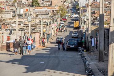 photo of street in Alexandra township in South Africa