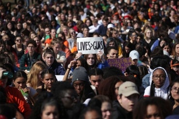 Photo of gun control protesters in Washington D.C.