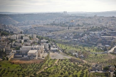 An aerial photo of Jerusalem