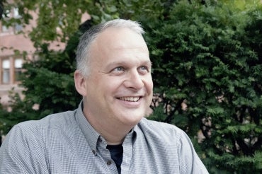 Markus Dubber outside of the Centre for Ethics at 15 Devonshire Place