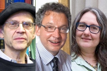 Composite photo showing from left to right Paul Brumer, David Dyzenhaus and Naomi Seidman