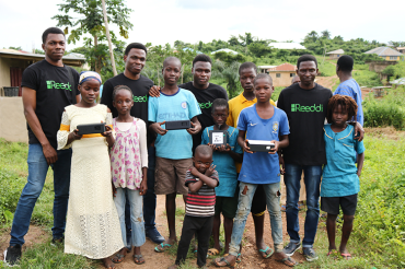 Olugbenga Olubanjo and Reeddi team in Ayegun Community in Oyo State, Nigeria during Reeddi’s micro-scale pilot in August 2019