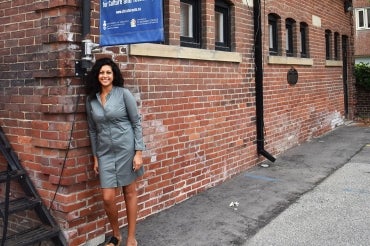 Sarah Sharma outside U of T's McLuhan's Centre Sarah Sharma outside U of T's McLuhan's Centre