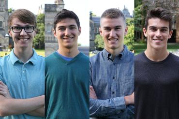 Caleb Lammers, Adam Glustein, Aidan Britnell and Tommy Moffat