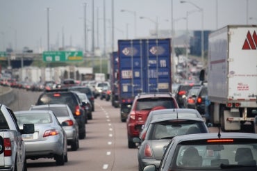 photo of traffic on a Toronto highway