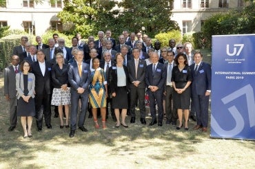 Photo of university leaders at the U7 Alliance in Paris 