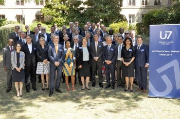 Photo of university leaders at the U7 Alliance in Paris