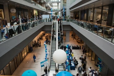 photo of the MaRS atrium during Entrepreneurship Week 2018