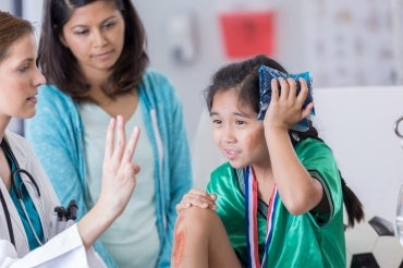 Photo of girl with concussion