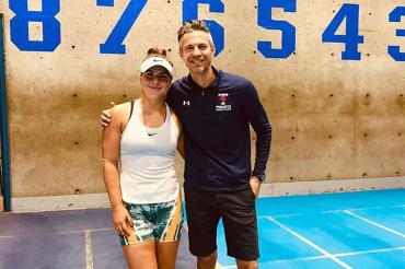 Bianca Andreescu and Varsity Blues track and field coach Terry Radchenko