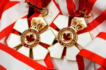 Photo of Order of Canada medals