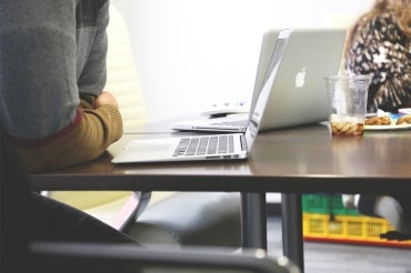 Photo of person at their desk