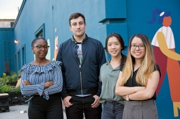 Photo of U of T students who are Sidewalk Fellows