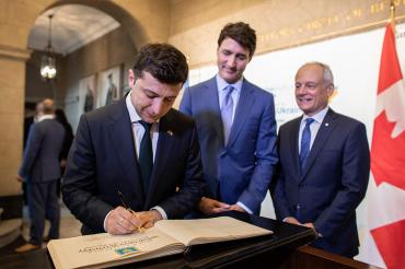 Photo of Zelenskyy, Trudeau and Gertler