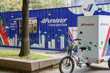 The Purolator Urban Quick Stop is the home of a new multidisciplinary collaboration between industry, academia and government that aims to explore innovative solutions to the challenges of last-mile delivery.