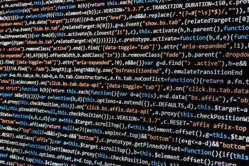 Photo of code on a computer screen