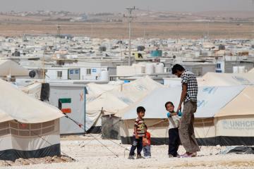 Zaatari refugee camp in Jordan