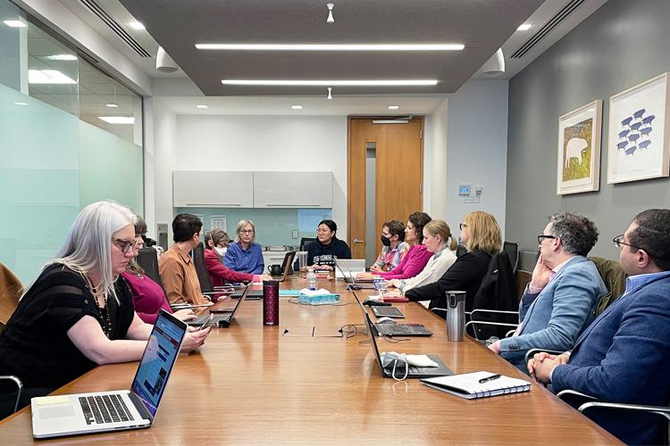 Chelsea Wang leads a meeting of Arts & Science vice-deans