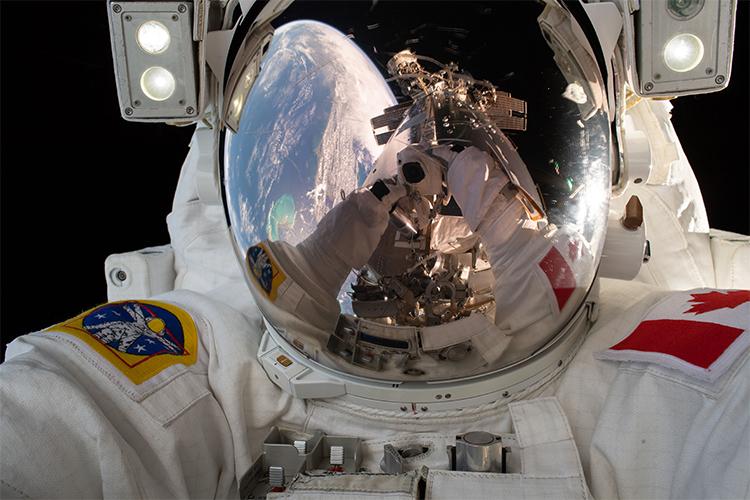 David Saint-Jacques on a spacewalk