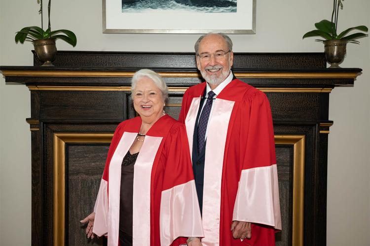 Louise and James Temerty in Simcoe Hall
