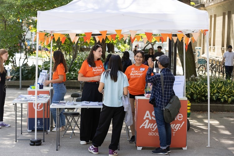 AskMe Anything booth at St. George Campus