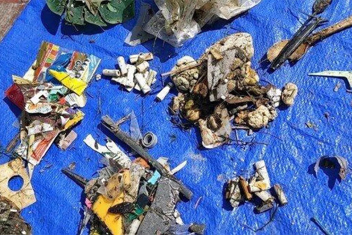 large pieces of plastic collected from the waterfront at lake ontario